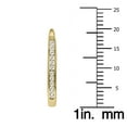 thumbnail image 3 of SZUL Women's 1/4 Carat TW Channel Set Diamond Hoop Earrings in 10K Yellow Gold (J-K-L Color, I2-I3 Clarity), 3 of 5