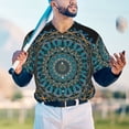 thumbnail image 6 of Daiia Mandala Mens Baseball Jersey Button Down Shirts Short Sleeve Sports Uniforms-XX-Large, 6 of 9
