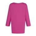 thumbnail image 5 of Long Sleeve Shirts For Women 3/4 Sleeve Tops For Summer Notched V Neck Plain T Shirts Casual Cute Three Quarter Length Blouses Womens Long Sleeve Tops, 5 of 5
