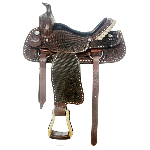 17 In Western Horse Saddle American Leather Ranch Roping Cowboy Hilason