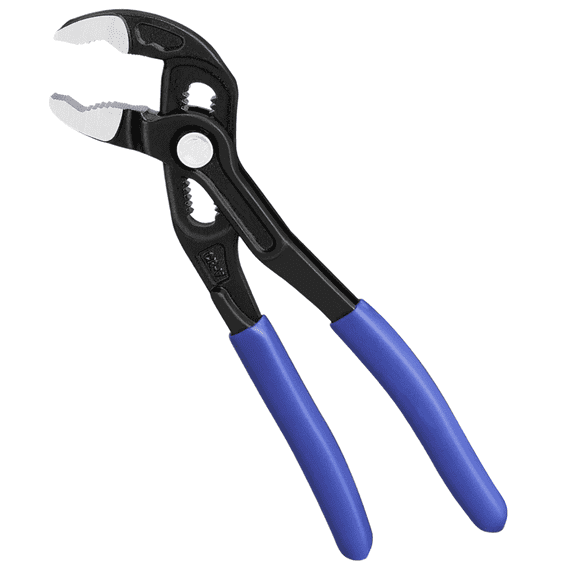 7-INCH Plier Wrench, CR-V Construction Adjustable Wrench With Pouch, Black Finish Smooth Jaw Pliers, Parallel Jaws with Comfortable Grips, Suitable for All Types of Nuts, Water Pipes, etc