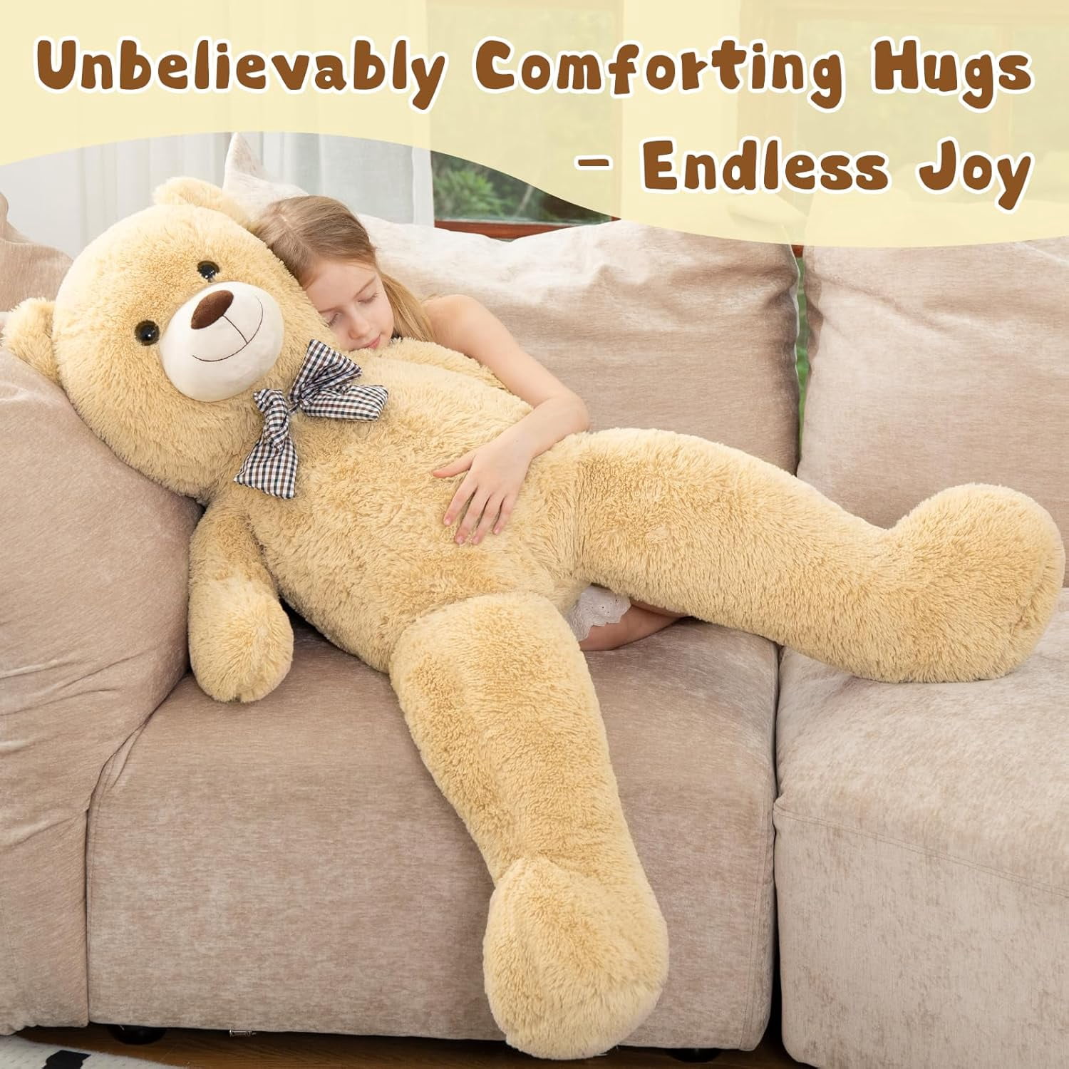 MaoGoLan Giant Teddy Bear 47" Big Bear Stuffed Animal Plush Toy