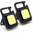 thumbnail image 1 of mini linternas LED, 2 luces de trabajo recargables de 800 lúmenes, magnéticas, COB, portátiles, pequeñas, impermeables, llaveros para camping, emergencias y pesca [Clase energética A+], 1 of 5