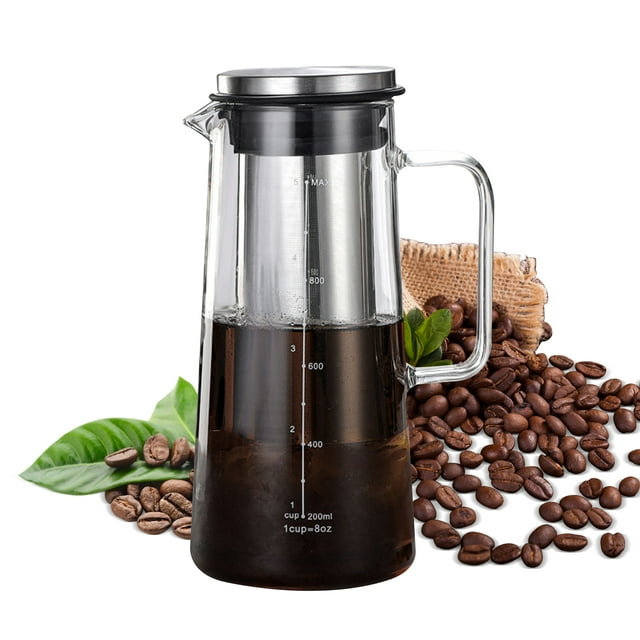 YasTant 1L/35oz Cold Brew Coffee Maker, Iced Coffee Maker, Glass