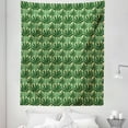 thumbnail image 1 of Banana Leaf Tapestry, Overlapping Windmill Palm Trees and Leaves Pattern, Fabric Wall Hanging Decor for Bedroom Living Room Dorm, 5 Sizes, Pale Yellow Jade Green, by Ambesonne, 1 of 1