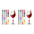 thumbnail image 4 of Injueey 24Pcs Goblet Markers Beverage Anti-Skid Silicone Tool Labels Cups Identifier Wedding Decorations Drinks Party Accessories 2piezas, 4 of 6