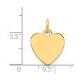 thumbnail image 2 of 14K Yellow Gold Charm Pendant 18 mm 14 Plain .011 Gauge Engravable Heart Disc, 2 of 2