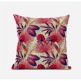 thumbnail image 5 of Plant Illusion Faux Daim Jeter Tissu Oreiller en Bleu Rouge 18x18, 5 of 5