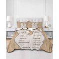 thumbnail image 2 of Twin XL Quilt Bedding Set, Father's Day Reversible Summer Quilt 3 Pieces, Farmhouse Vintage Country Brown Wooden Grain Lightweight Bedspreads Coverlets with 2 Pillow Shams for All Seasons, 2 of 5