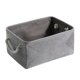 thumbnail image 1 of (Lavable, Gris, Pequeño, 31×21×16cm) Caja de Almacenamiento Plegable de Lona Gruesa con Asas de Cuerda, 1 of 5