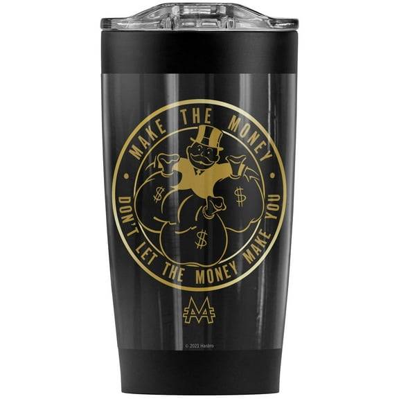 Monopoly/Make Stainless Steel Tumbler 20 oz Coffee Travel Mug/Cup, Vacuum Insulated & Double Wall with Leakproof Sliding Lid | Great for Hot Drinks and Cold Beverages