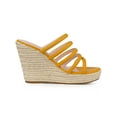 thumbnail image 3 of BLISSFUL STEP Women's Platform Strappy Slip on Espadrille Wedges Sandals, 3 of 6