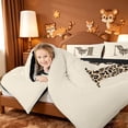 thumbnail image 4 of meiyoeat bow Monogram M Print 7-Piece Twin Bedding,Fashion Leopard Print Bedding Comforter Set,Black Reversible, 4 of 7