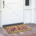 Juvale Floral Lavender Coir Doormat, Durable 17x30 Outdoor Mat for