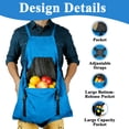thumbnail image 6 of cyrico Gardening Apron, Harvest Apron with Pockets for Women and Men, Adjustable Cross Strap with Quick Release Pockets, Gardening Gifts for Mom and Dad, Blue, 6 of 7