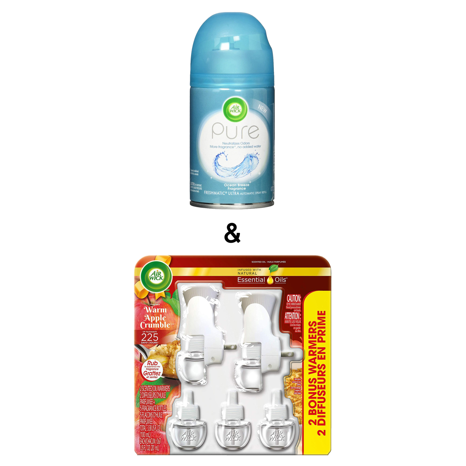 Plugin Air Freshener, Scented Oil Kit, Warm Apple Crumble, 2 Plugin