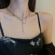 thumbnail image 3 of Diseño de cadena irregular, collar con flecos de cristal de piedra lunar, joyería de cadena para clavícula, 3 of 5