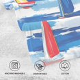 thumbnail image 5 of Yayeee 100% Cotton Hand Towels for Bathroom 16" x 28" Soft Absorbent Kitchen Towel, Orange Sailboats, 5 of 7