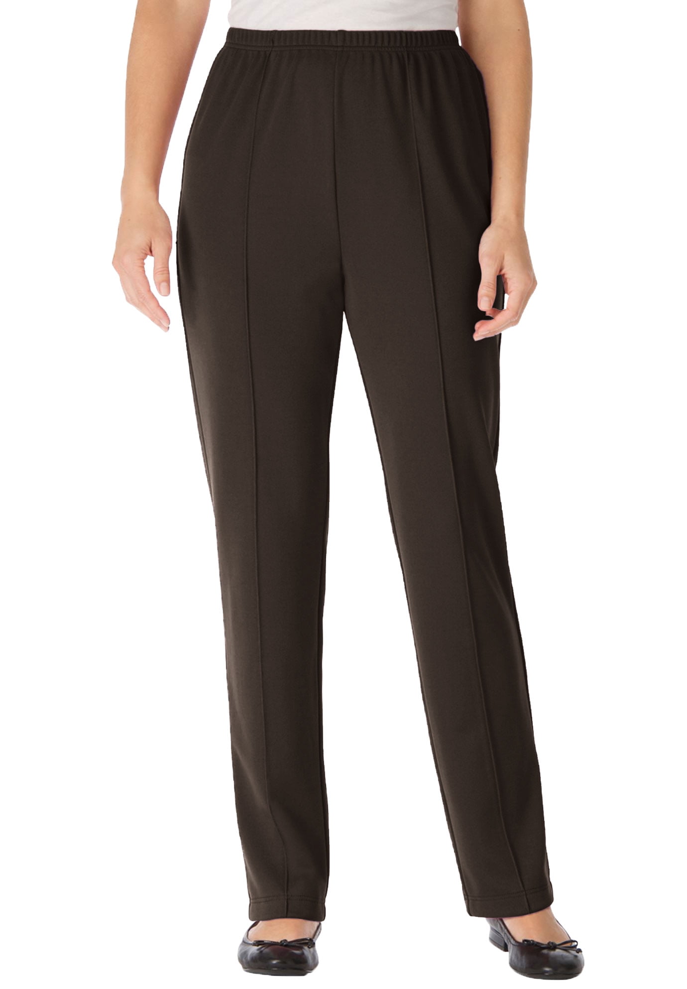 Woman Within - Woman Within Women's Plus Size Elastic-Waist Soft Knit Pant - Walmart.com
