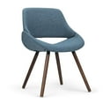 thumbnail image 3 of Simpli Home Malden Bentwood Dining Chair in Denim Blue Woven Fabric, 3 of 19