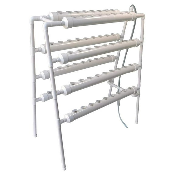 Hydroponic Grow Kit 70 Sites, Indoor Garden System for Leafy Greens with 110V Pump, 4 Layer 8 Pipe, DIY Vertical Hydroponics for Beginners