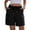 Black, variant on Women’s High-Rise Drawstring Bermuda Cargo Shorts With Button Flap Pockets For Urban Day Trips And Rural Farm Supply Runs Green XXL