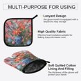 thumbnail image 3 of Yayeee Oven Mitts and Pot Holder Set of 2 Heat Resistant Kitchen Gloves Baking Hot Pad, Orange Vibrant Flowers, 3 of 5