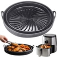 thumbnail image 2 of Pot en Silicone pour Friteuse à Air Chaud, Plateau de Cuisson en Silicone avec Design Pliable pour Four à Friteuse à Air de 3 à 5 Qt, Plateau de Cuisson Réutilisable, Accessoires de Four, 2 of 8