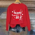 thumbnail image 5 of XUNKUSGA Womens Sweatshirts Funny Love Heart Valentine's Day Sweatshirts for Women Casual Long Sleeve Valentine Women's T-Shirts Lightweight Loose Soft Crewneck Pullover Top XS-XL Red, 5 of 5