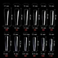 thumbnail image 4 of Puntas de uñas estilo hada estilo europeo americano cuadradas con forma de cono ovaladas puntiagudas transparentes de tamaño medio completo 240 piezas, 4 of 4