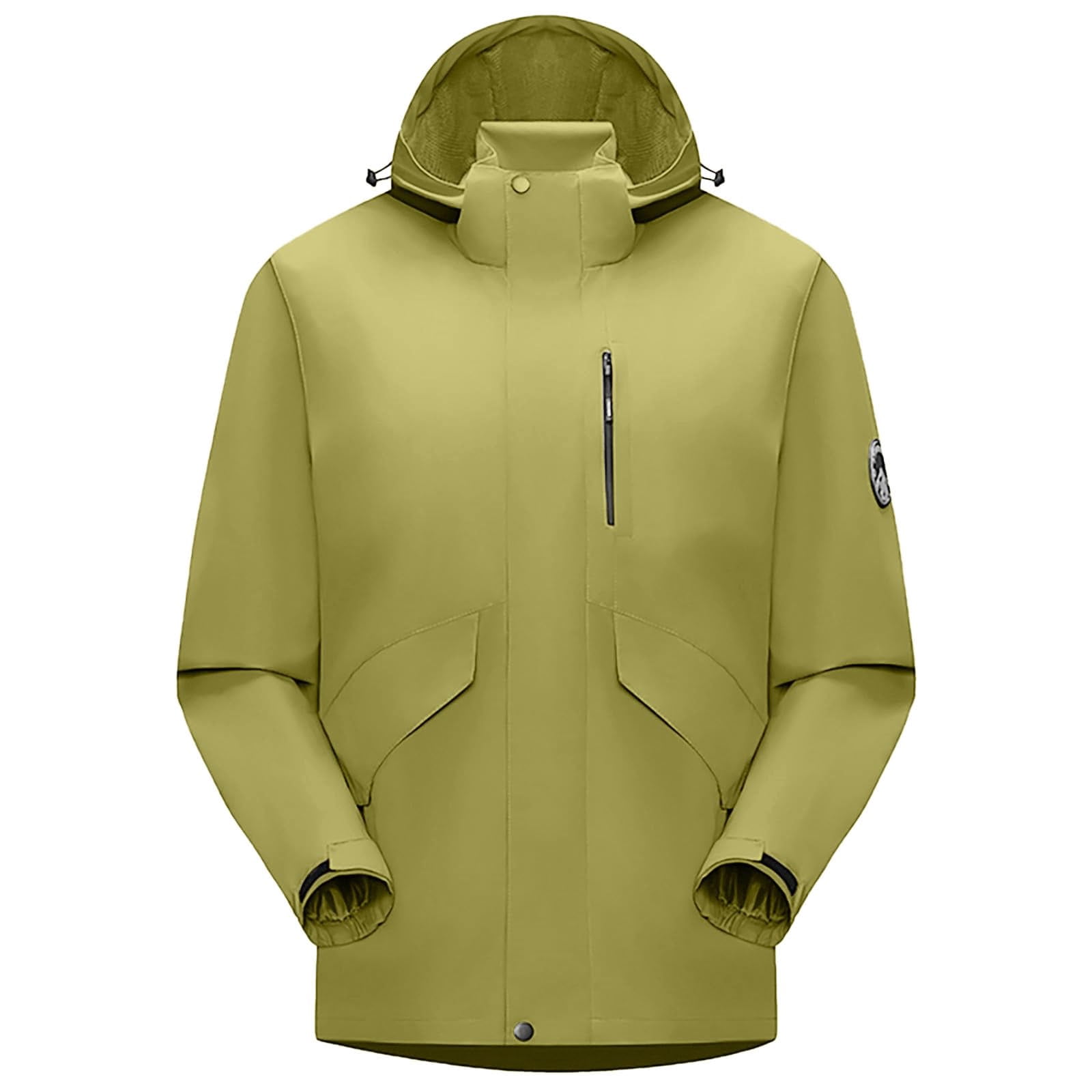 Womens Lightweight Packable Rain Jackets Zip Up Waterproof Windbreaker Hooded Raincoat Hiking Trench Coat Pockets