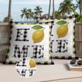 thumbnail image 2 of Summer Lemons HOME Outdoor Pillow Covers Pack of 2 Black and White Buffalo Plaid Farmhouse Waterproof Throw Pillow Covers Decorative Cushion Cases for Patio Garden Tent Balcony Couch 16x16 inch, 2 of 9