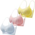 thumbnail image 3 of Sleep Bras for Women! Audhol The Third Set of Strapless Women's Bras The Ice Comfortable Women's Bra The Thin Soft Bra The Transparent Back T Shirt Bra The Comfortable Brea Bras for Women Pack Q XL, 3 of 9