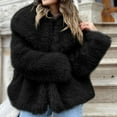 thumbnail image 3 of HTNBO Womens Fuzzy Faux-Fur Coat Winter Jackets Warm Coat Fashion Parka Anorak Outerwear Overcoat, 3 of 8