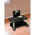 thumbnail image 2 of Luxor WT16-P 16 in. Two Shelves AV Cart with Putty Legs, Black, 2 of 4