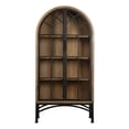 thumbnail image 2 of Veria China Cabinet, 2 Door Arch Frame, Antique Natural Brown, 83 Inch, 2 of 7