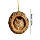 thumbnail image 3 of Herunwer Animal Christmas Ornament, Owl & Raccoon 2D Acrylic Hanging Ornaments for Christmas Tree, Holiday Decoration, 3 of 5