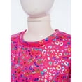 thumbnail image 6 of YUUMIN Girls Hip Hop Clothes Jazz Dance Performance Outfits Glittery Round Neck Crop Tops Modern Streetwear Hot Pink 5-6, 6 of 7