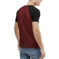 thumbnail image 2 of Ma Croix Mens Contrast Raglan Short Sleeve Baseball T Shirts, 2 of 6