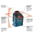 thumbnail image 2 of Bosch GLL2-20 65ft Self-Leveling 360 Degree Horizontal Cross Line Laser Level with Mount and Carrying Pouch, 2 of 5