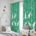 thumbnail image 5 of Blackout Kids Curtains,Green Christmas Tree Pattern Childrens Insulated Curtains Set Of 2,Bedroom Essentials,Toddler Room Decor 52"x84", 5 of 5
