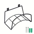 thumbnail image 2 of Garden Hose Holder, Wall Mount Hose Hanger, Heavy Duty Metal Hose Storage Rack, Outdoor Water Hose Organizer with Screws（Black）, 2 of 6