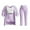 Light Purple, variant on Knit Sets 4 Piece Women 2026 Fashion Plain Casual Long Sleeve Shirt Tank Top Shorts Pants 4 Piece Lounge Sets Loungewear
