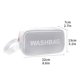 thumbnail image 5 of Wosthever Bolsa de almacenamiento de viaje para mujer de PU, organizador de artículos de aseo, bolsa de cosméticos de PVC impermeable, bolsa de Almacenamiento y organización del hogar Blanco S, 5 of 6