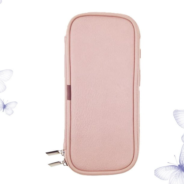 PENIKOKO Estuche De Brochas De Maquillaje Rosa En PU Impermeable Con Cierre Fuerte Para Cosméticos Y Viaje