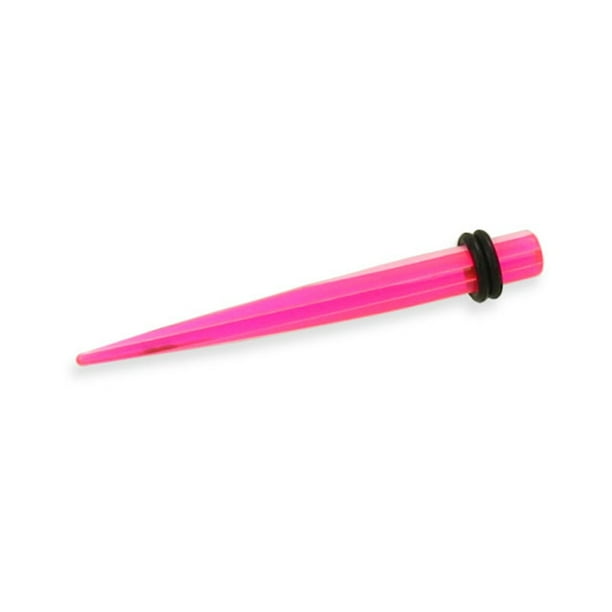 MsPiercing Multilayered Striped Hole Expander, 4 Ga,Pink B