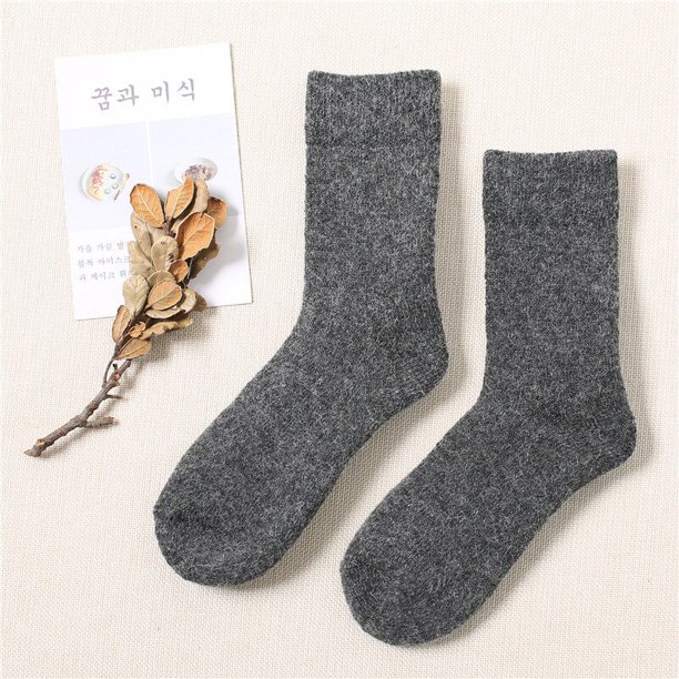 Calcetines térmicos súper gruesos para hombre y mujer, medias cálidas de invierno para senderismo, vestido informal pesado, calcetines suaves y acogedores para clima frío