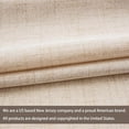 thumbnail image 4 of DriftAway Pinch Pleat Linen Textured Semi Sheer Solid Curtains Back Tabs Beige, 30"W x 84 "L, 4 of 7