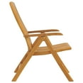 thumbnail image 6 of vidaXL Reclining Patio Chairs with Cushions Outdoor Furniture Solid Wood Teak, 6 of 12