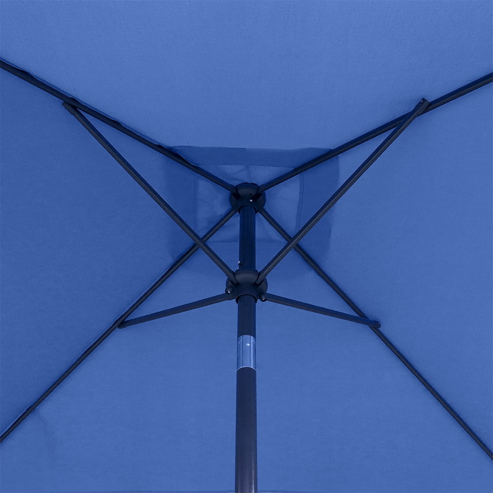 Ultrashades 6.5 ft Square Outdoor Patio Market Umbrella with Push Button Tilt and Crank Handle, Navy